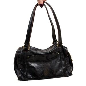 HOBO The Original Black Genuine Leather Shoulder Bag Purse Hobo Bag
